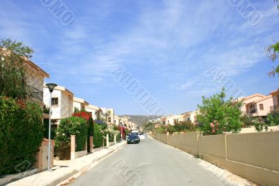 Street in tropical city