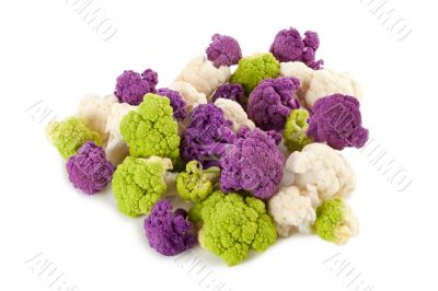Colorful Cauliflower florets