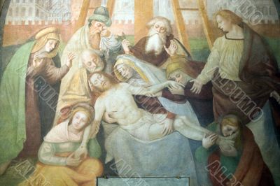 Milan - Fresco in Sant`Ambrogio church