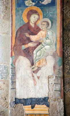 Milan - Fresco in Sant`Ambrogio church