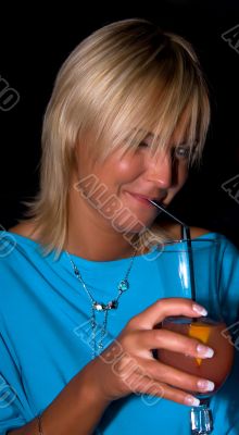 girl with coctail