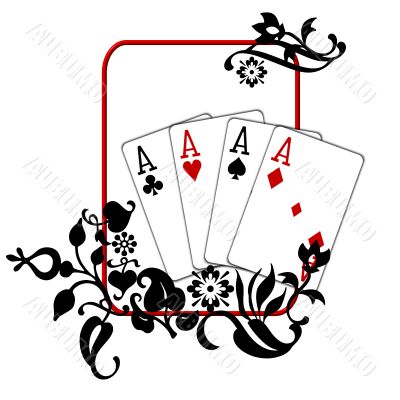 poker playing cards four of a kind