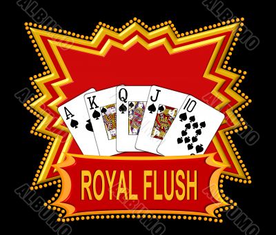 Poker Cards Royal Flush Logo