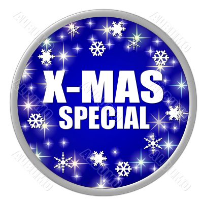 isolated christmas special button