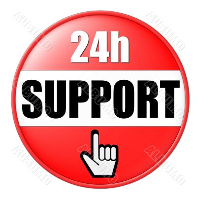 isolated 24h support button