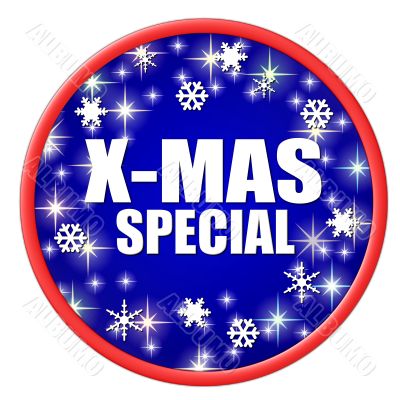 isolated christmas special button