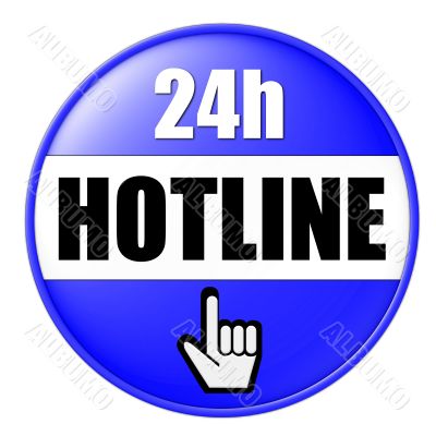 isolated 24h hotline button