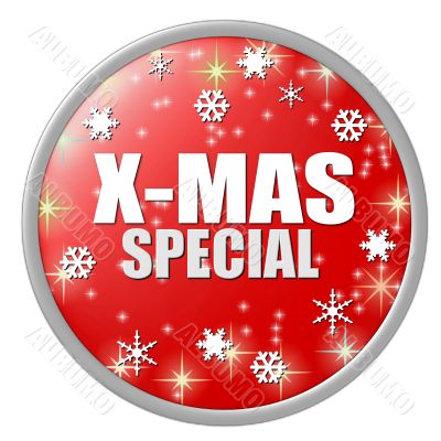 isolated christmas special button