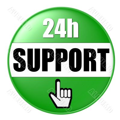 isolated 24h support button