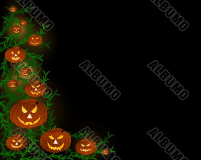 Halloween Background with Pumpkin