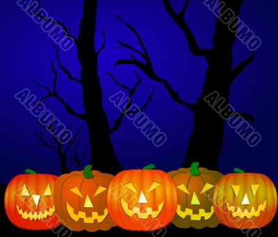 Background with Halloween Pumpkin