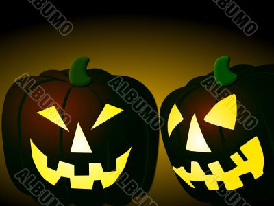 Background with Halloween Pumpkin