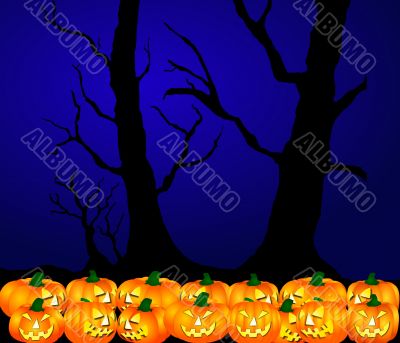 Background with Halloween Pumpkin