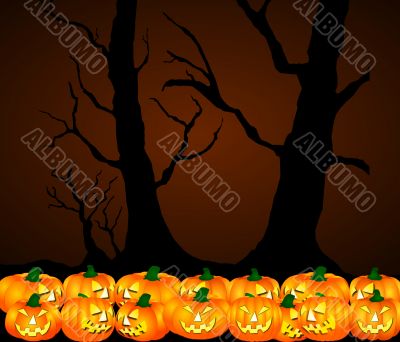 Background with Halloween Pumpkin