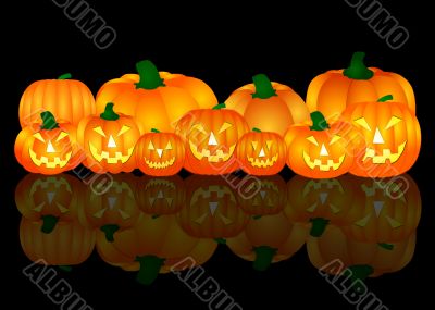 Background with Halloween Pumpkin