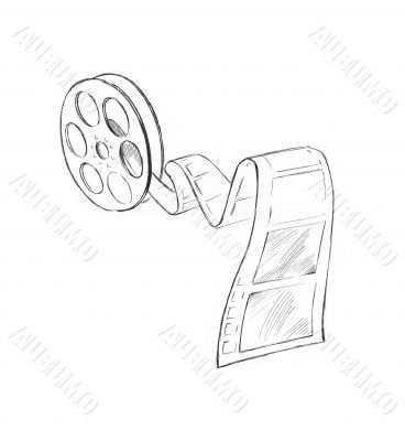 Sketch of movie strip