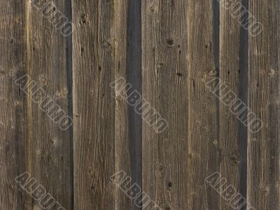 Old wooden brown fence
