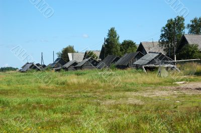 Small russian fishing village