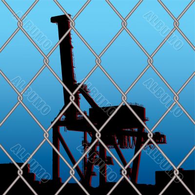crane wire fence