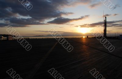 Pier at sunset