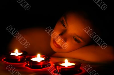 Lady and candles