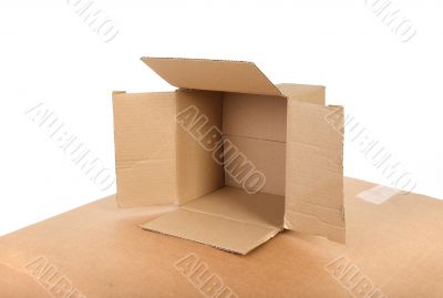 small open cardboard box