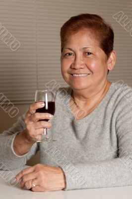 Senior have wine