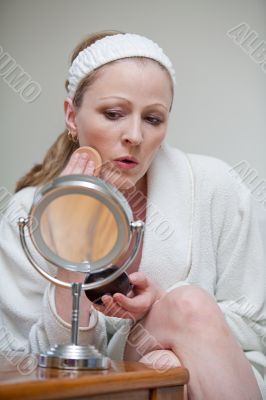 Woman getting ready