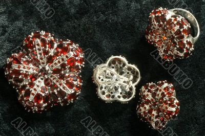 Pomegranates in silver