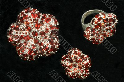 Pomegranates in silver