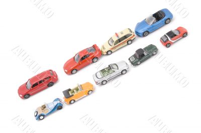 toy car on white close up