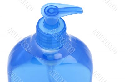 Bottle of liquid soap closeup