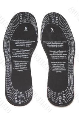 insole shoe on white background
