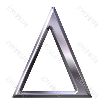 3D Silver Greek Letter Delta