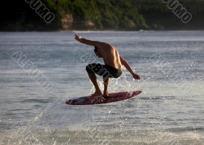 surfer on sunset