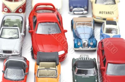 model car on white closeup