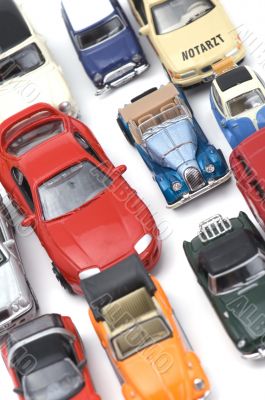 model car on white closeup
