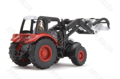 tractor on white close up