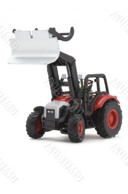 tractor on white
