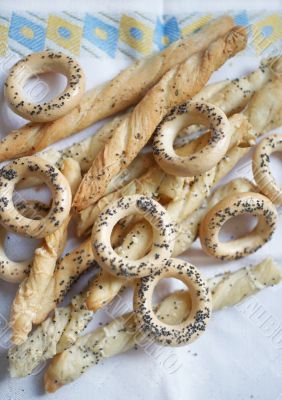 Cracknels and breadsticks