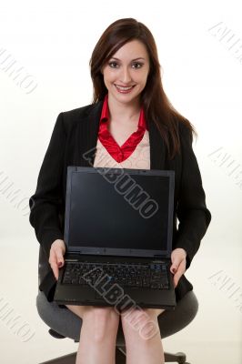 Woman with laptop