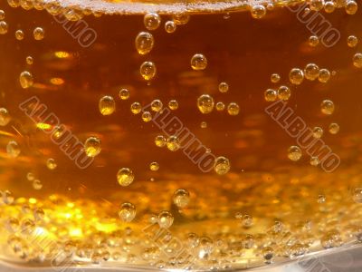 Bubble in beer.
