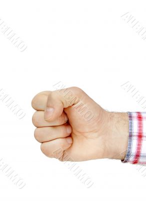 Fist isolated on white