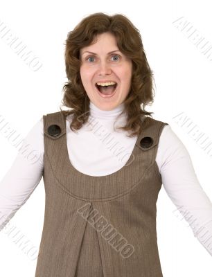 Portrait happy woman