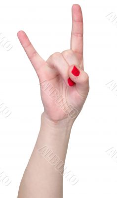 Gesture female hand