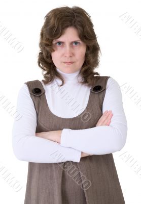 Portrait angry woman