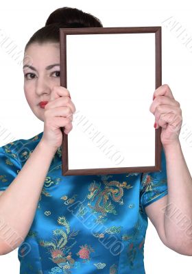 Japanese girl with frame