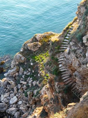 steps on cliff