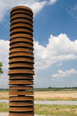 Rusty railroad axles