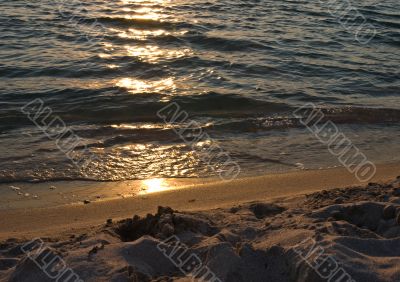 Sunset at sea.